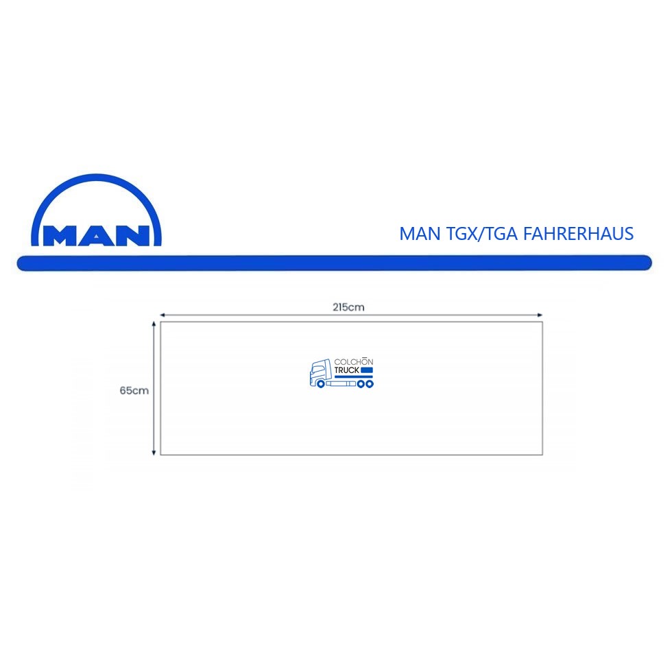 Colchón para camión MAN TGX TGA FAHRERHAUS Sovering - Imagen 3