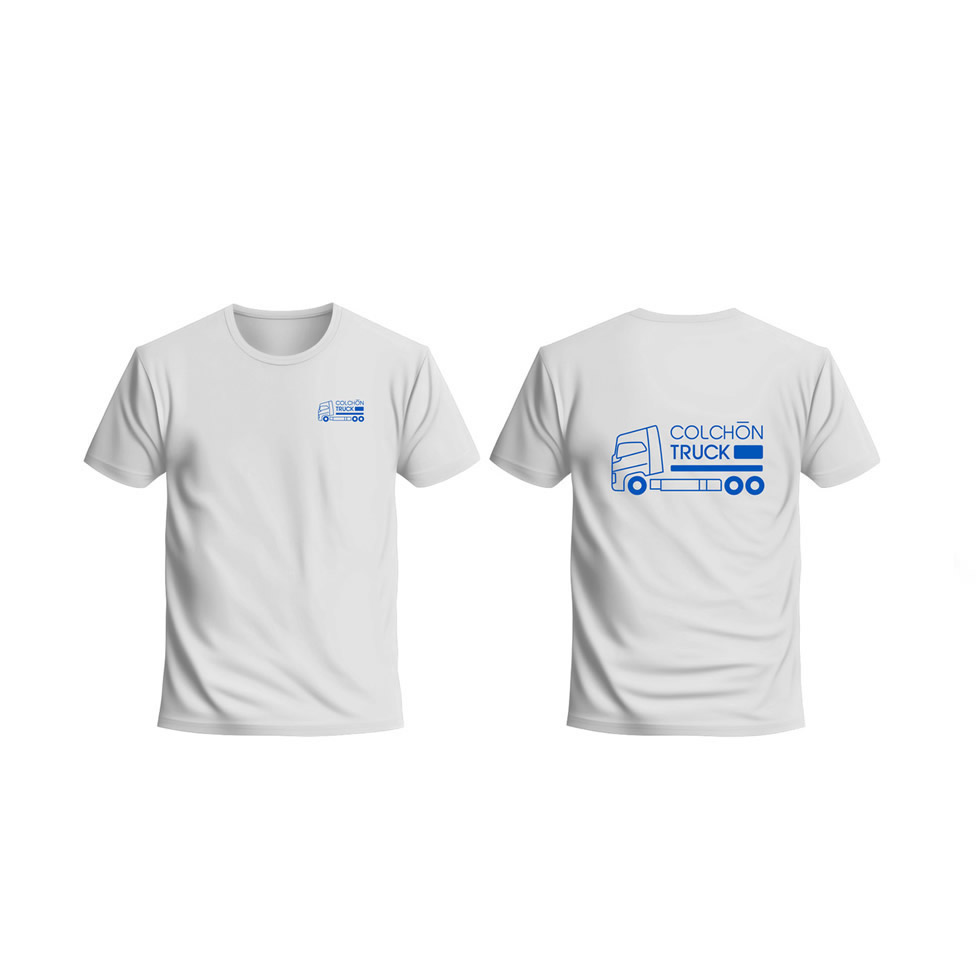 camiseta algodon fruit of the loom logo colchon truck algodon blanca cómoda