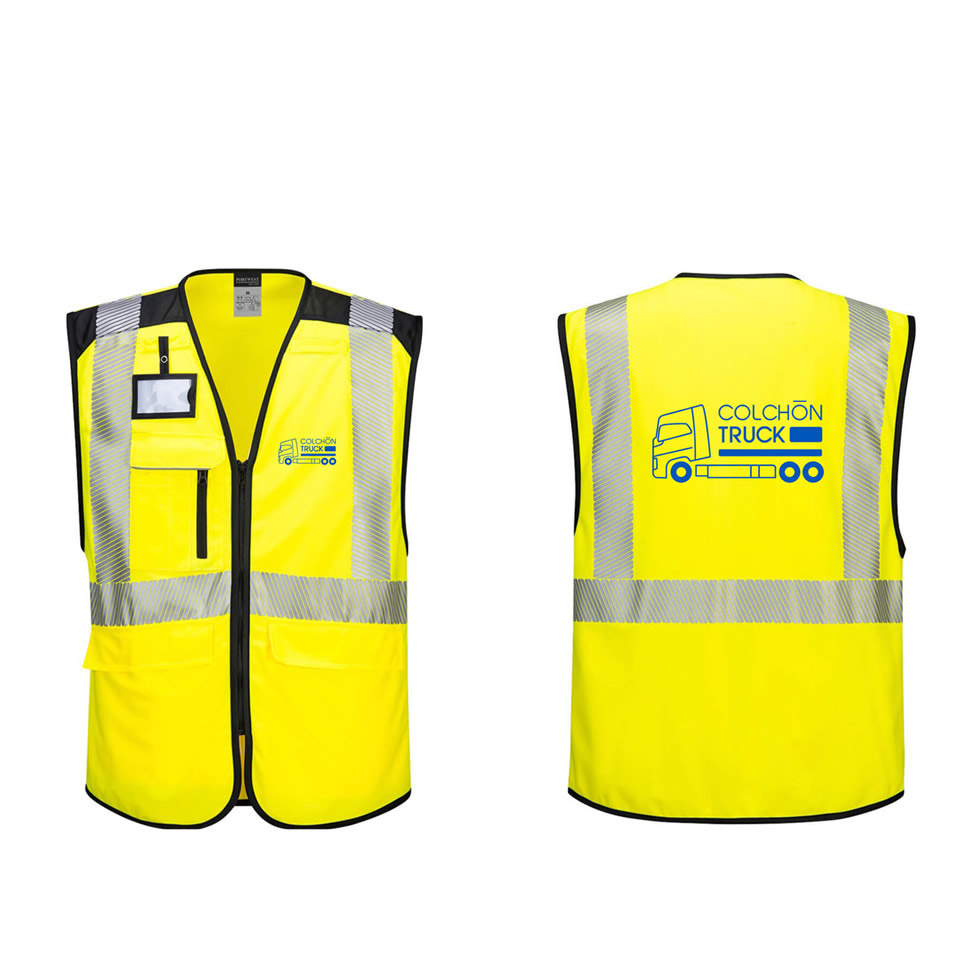 chaleco port west alta visibilidad reflectante truck camión portwest executive