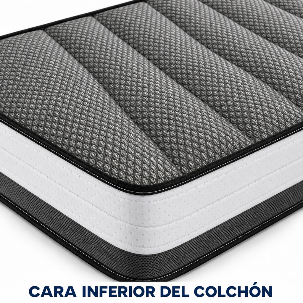 colchón para camión strada rectangular hr detalle cara inferior colchontruck